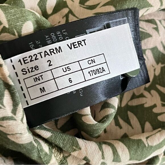 Ba&sh Lady Shirt in Tarmac Size 6 Lightweight Colored Tropical Front Tie - Picture 10 of 10